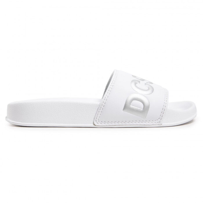 DC SLIDES SE SANDALS WHITE SILVER - Image 2