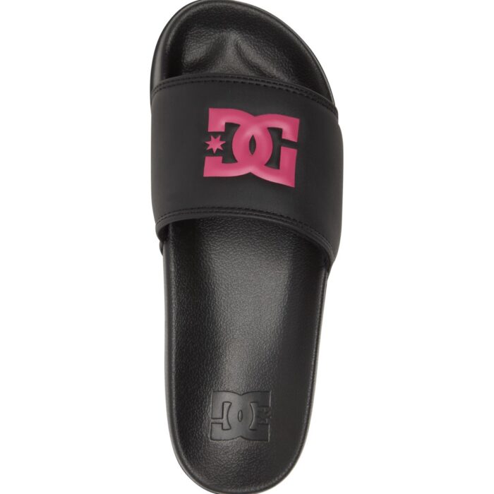 DC SLIDES SANDALS BLACK CRAZY PINK - Image 2