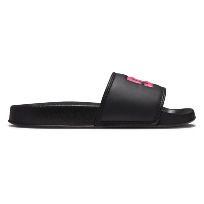 DC SLIDES SANDALS BLACK CRAZY PINK - Image 4