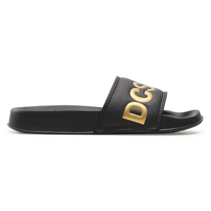 DC SLIDES SE SANDALS BLACK GOLD - Image 2