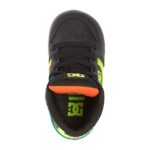 DC TODDLERS PURE HIGH TOP SHOES BLACK GREEN ORANGE - Image 2