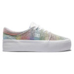 DC TRASE PLATFORM SHOES WHITE RAINBOW