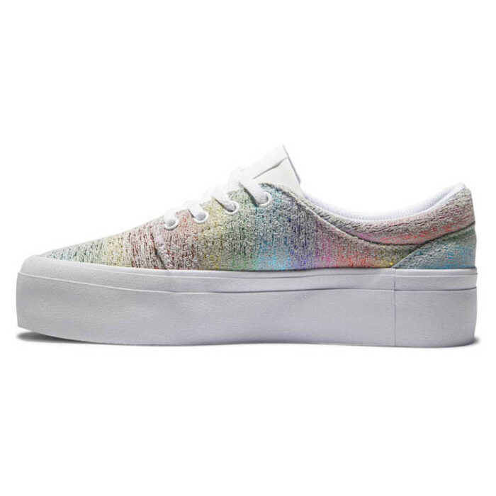 DC TRASE PLATFORM SHOES WHITE RAINBOW - Image 3