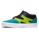 DC YOUTH KALIS VULC MID SHOES BLACK GREEN ORANGE - Image 3