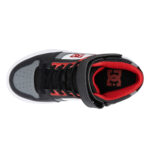 DC YOUTH PURE HIGH TOP EV SHOES WHITE GREY RED - Image 3