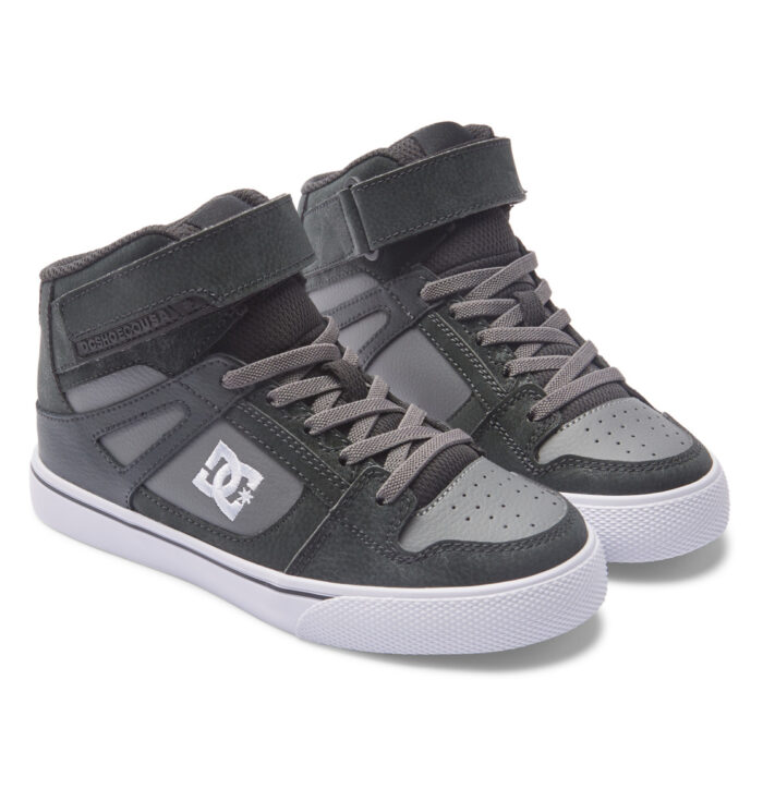 DC YOUTH PURE HIGH TOP SHOES ANTHRACITE BLACK - Image 8