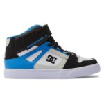 DC YOUTH PURE HIGH TOP SHOES BLACK BLUE BLACK