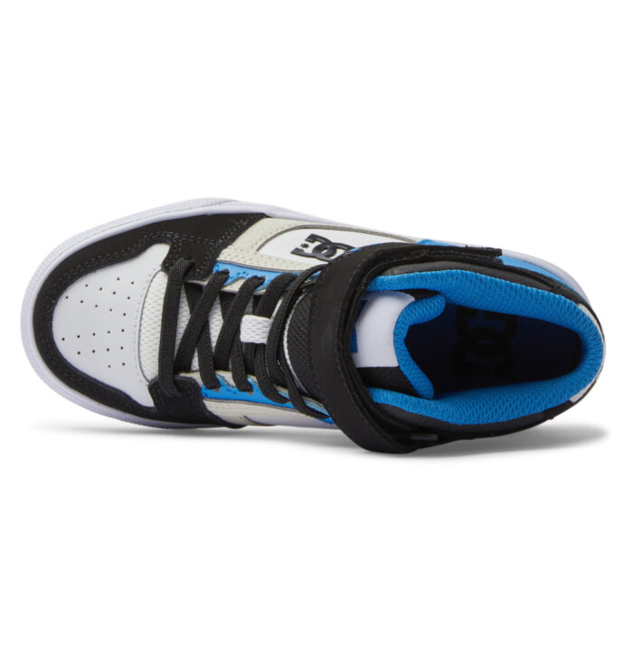 DC YOUTH PURE HIGH TOP SHOES BLACK BLUE BLACK - Image 3
