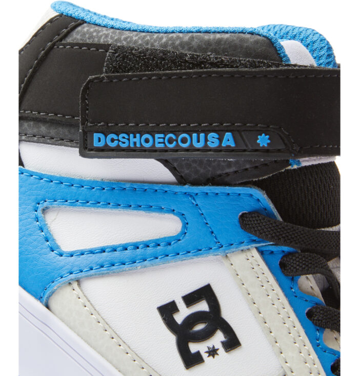 DC YOUTH PURE HIGH TOP SHOES BLACK BLUE BLACK - Image 6