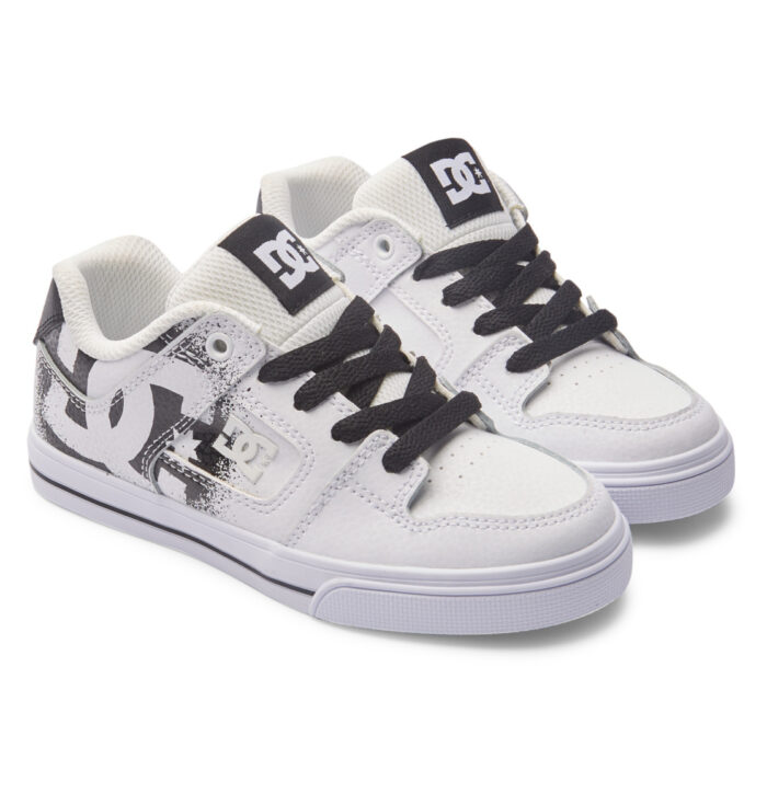 DC YOUTH PURE SE SHOES BLACK STENCIL - Image 8
