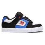 DC YOUTH PURE SHOES BLACK ROYAL ATHLETIC RED