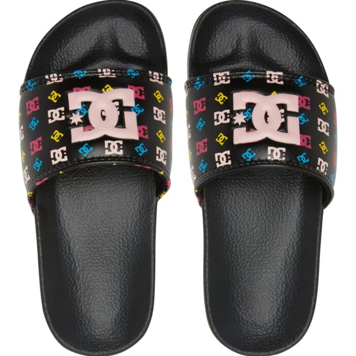 DC YOUTH SLIDES BLACK PINK CRAZY PINK - Image 3