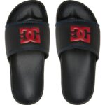 DC YOUTH SLIDES BLACK RED PRINT - Image 3