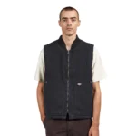 DICKIES DUCK CANVAS VEST STONE WASHED BLACK