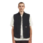 DICKIES DUCK CANVAS VEST STONE WASHED BLACK - Image 2