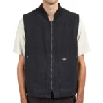 DICKIES DUCK CANVAS VEST STONE WASHED BLACK - Image 4