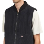DICKIES DUCK CANVAS VEST STONE WASHED BLACK - Image 6