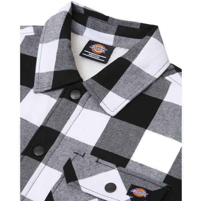 DICKIES SHERPA LINED SACRAMENTO SHIRT BLACK - Image 3