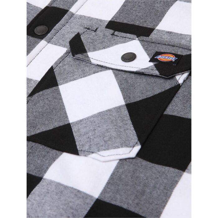 DICKIES SHERPA LINED SACRAMENTO SHIRT BLACK - Image 4