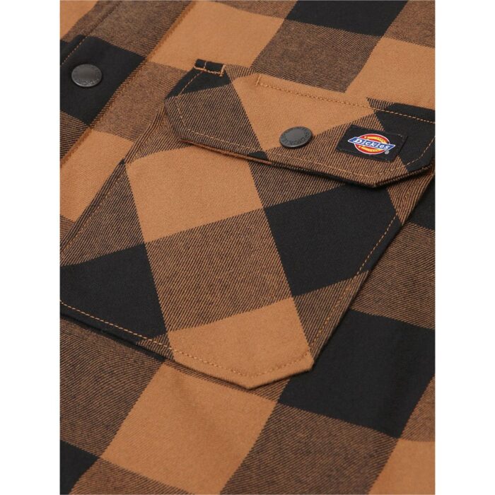 DICKIES SHERPA LINED SACRAMENTO SHIRT BROWN DUCK - Image 4