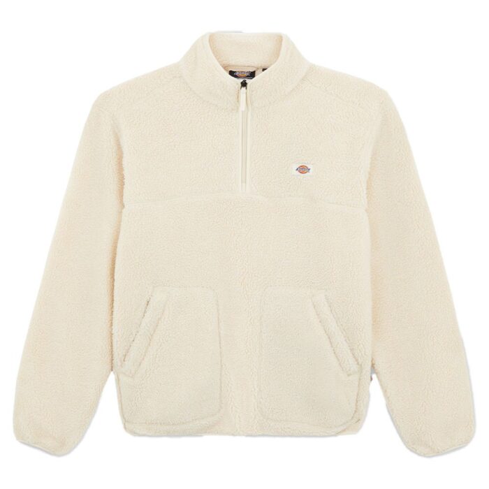 DICKIES MOUNT HOPE QUARTER ZIP FLEECE WHITECAP GREY - Image 3