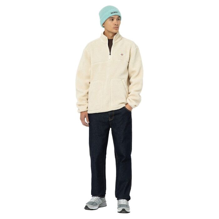 DICKIES MOUNT HOPE QUARTER ZIP FLEECE WHITECAP GREY - Image 7