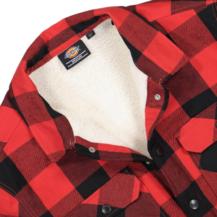 DICKIES SHERPA LINED SACRAMENTO SHIRT RED - Image 3