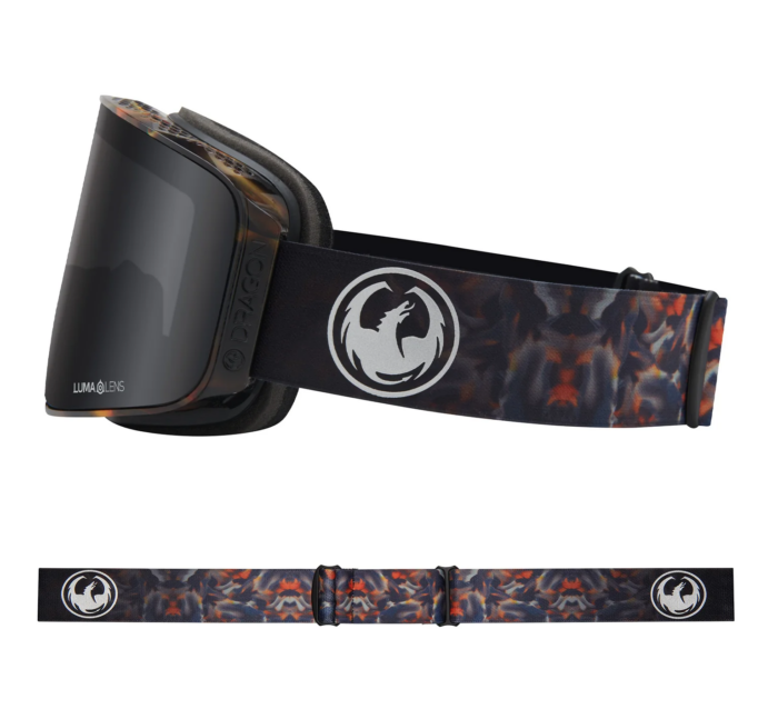 DRAGON NFX OTG SNOW GOGGLES FIRELEAF LUMALENS DARK SMOKE BONUS LUMALENS AMBER LENS - Image 3