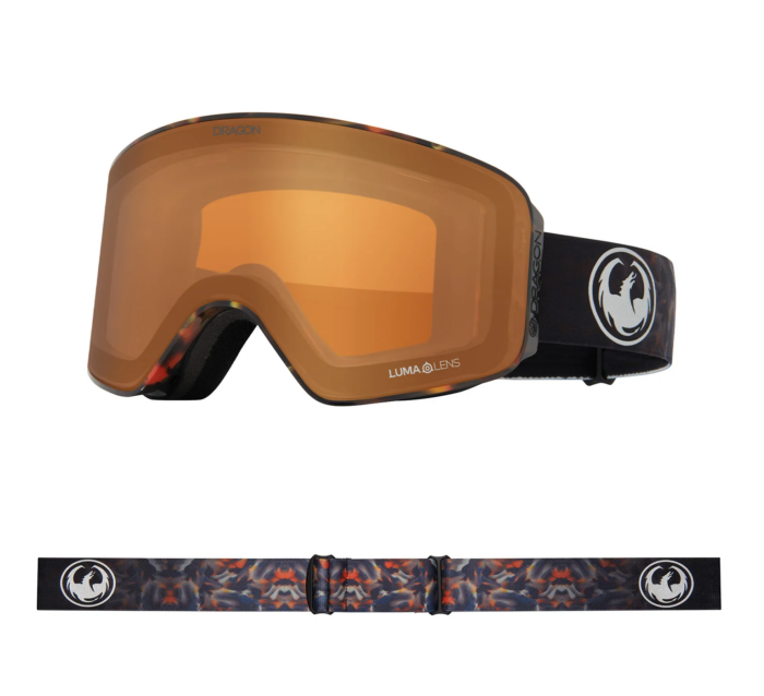 DRAGON NFX OTG SNOW GOGGLES FIRELEAF LUMALENS DARK SMOKE BONUS LUMALENS AMBER LENS - Image 5
