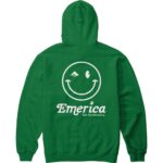 EMERICA HAPPY FACE HOODIE KELLY GREEN - Image 2