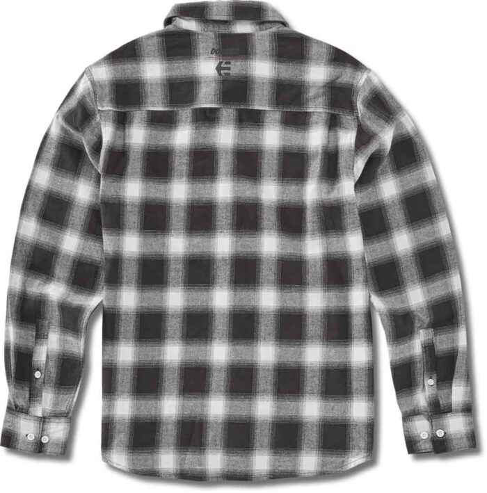 ETNIES DOOMED FLANNEL SHIRT BLACK WHITE - Image 2