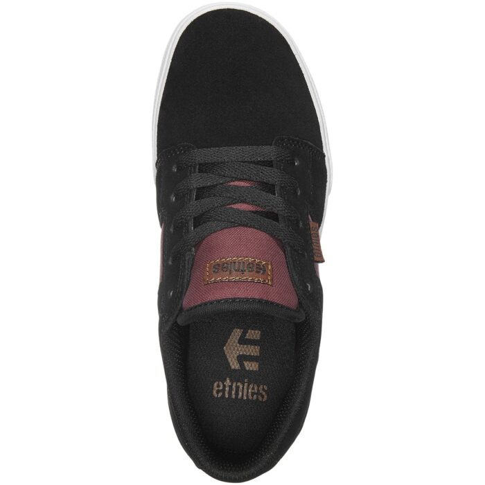 ETNIES KIDS BARGE LS SHOES BLACK RED - Image 3