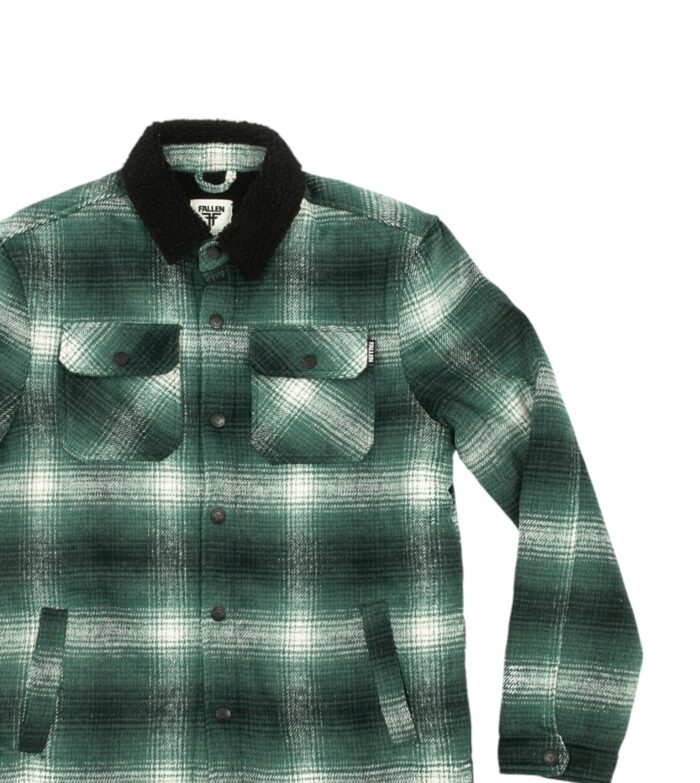 FALLEN LAMB JACKET FOREST GREEN BLACK - Image 2