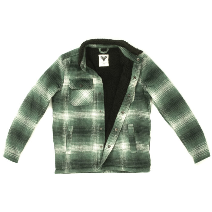 FALLEN LAMB JACKET FOREST GREEN BLACK - Image 3