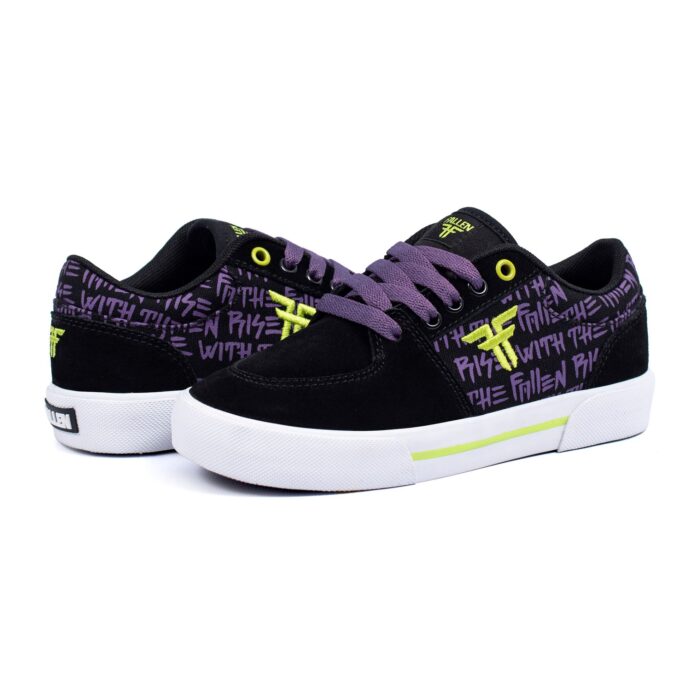 FALLEN PATRIOT YOUTH SHOES RWTF BLACK PLUM GREEN - Image 7