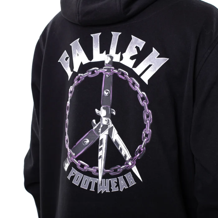 FALLEN PEACE AND WAR HOODIE BLACK - Image 8