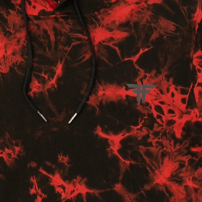 FALLEN TWIST BATIK HOODIE RED BLACK - Image 2