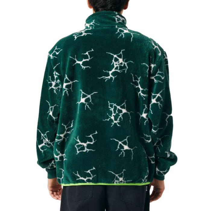 HUF QUAKE SHERPA QUARTER ZIP FLEECE FOREST GREEN - Image 4