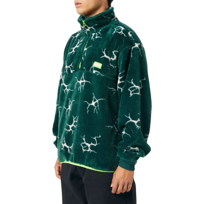 HUF QUAKE SHERPA QUARTER ZIP FLEECE FOREST GREEN - Image 5