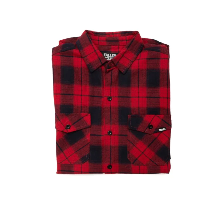 FALLEN LIGHT SHIRT RED BLACK - Image 3