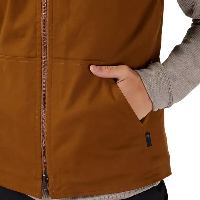 FOX SOURCE SHERPA VEST JACKET NUTMEG BROWN - Image 6