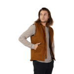 FOX SOURCE SHERPA VEST JACKET NUTMEG BROWN - Image 3