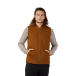 FOX SOURCE SHERPA VEST JACKET NUTMEG BROWN - Image 4
