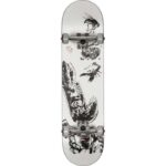 GLOBE G1 HARD LUCK COMPLETE SKATEBOARD WHITE BLACK 8.0