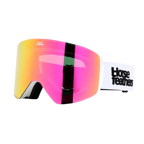 HOREFEATHERS COLT SNOW GOGGLES WHITE MIRROR PINK - Image 1