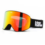 HORSEFEATHERS EDMOND SNOW GOGGLES BLACK MIRROR RED