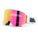 HORSEFEATHERS EDMOND SNOW GOGGLES WHITE MIRROR PINK