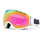 HORSEFEATHERS KNOX SNOW GOGGLES WHITE MIRROR PINK