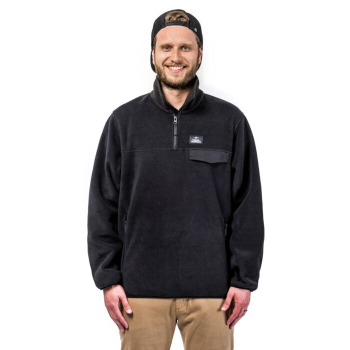 HORSEFEATHERS MADOG FLEECE SWEATSHIRT BLACK - Image 3