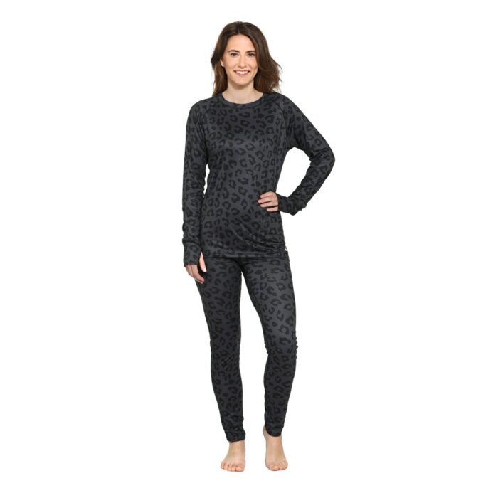 HORSEFEATHERS MIRRA WOMEN THERMAL PANT BLACK CHEETAH - Image 4